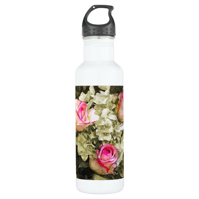 Wedding Bouquet Water Bottle (Front)