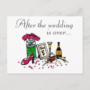 Wedding Breakfast Invitation Postcard