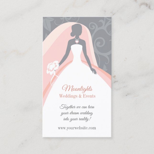 Wedding Bridal Business Card Template (Front)