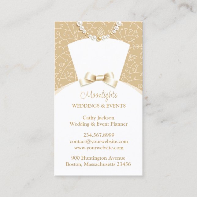 Wedding Bridal Business Card Template (Front)