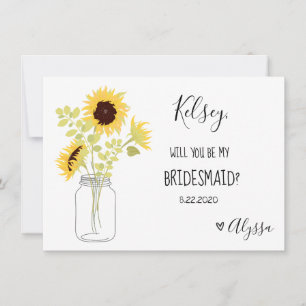 Wedding Bridal Party Bridesmaid Proposal Card