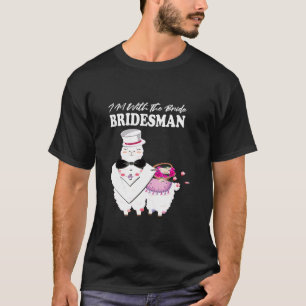 Wedding Bridal Party For Llama Lover Bridesman Fun T-Shirt
