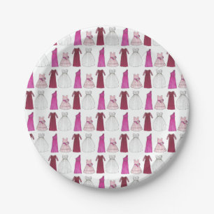 Wedding Bridal Party Gowns Bridesmaid Flowergirl Paper Plates