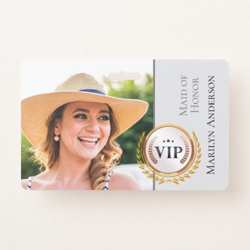 Wedding Bridal Party VIP Badge