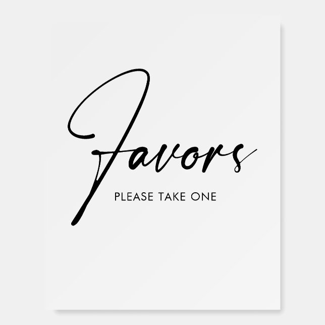 Wedding / Bridal Shower / Birthday Favors Sign (Front)