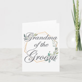 Wedding Bridal Shower Bride Grandma Of The Groom _ Card