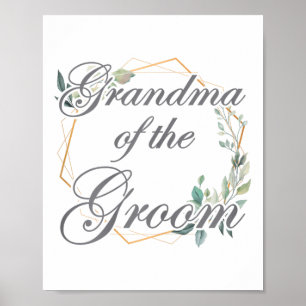Wedding Bridal Shower Bride Grandma Of The Groom _ Poster