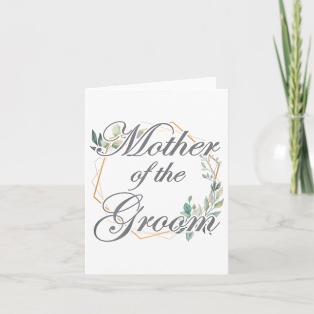 Wedding Bridal Shower Bride Mom Mother Of The Groo Card (Front)
