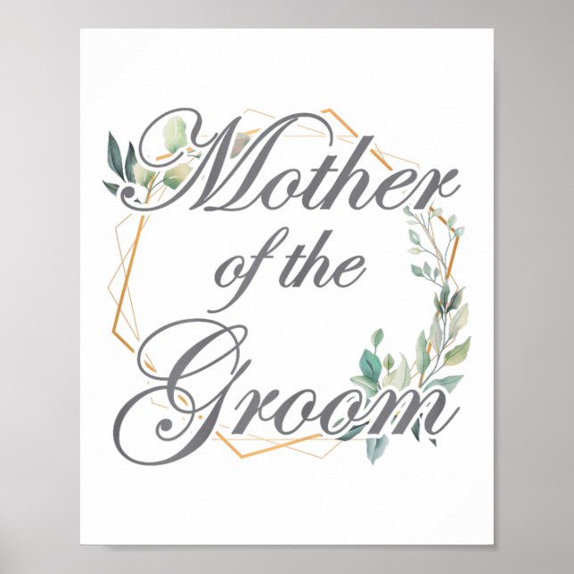 Wedding Bridal Shower Bride Mom Mother Of The Groo Poster (Front)