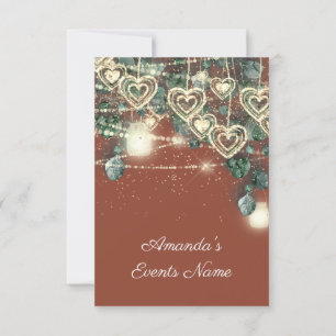 Wedding BRIDAL Shower Coral Green Sweet 16th Invitation