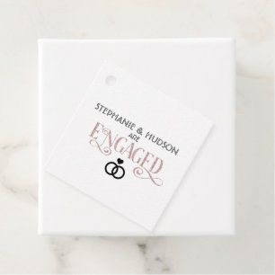 wedding, bridal shower, Engaged, Engagement party Favor Tags