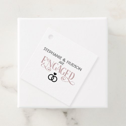 wedding bridal shower Engaged Engagement party Favor Tags