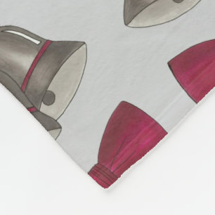 Wedding Bridal Shower Engagement Party Silver Bell Fleece Blanket