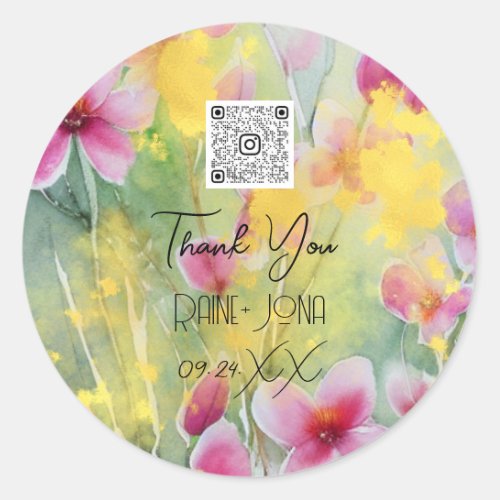 Wedding Bridal Shower Favor Watercolor Mint Classic Round Sticker