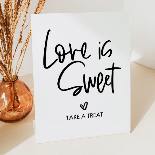 Wedding Bridal Shower Love Is Sweet Take A Treat Pedestal Sign