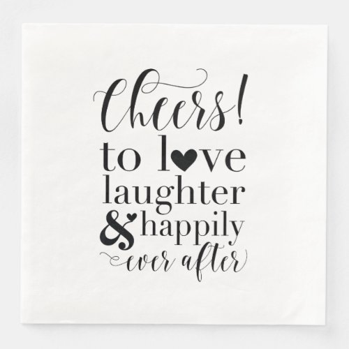 Wedding  Bridal Shower Napkins _ Cheers to Love