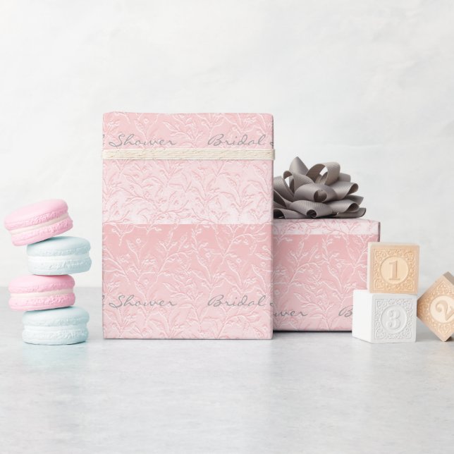 Wedding, Bridal Shower, Pink Personalized Wrapping Paper (Baby Shower)