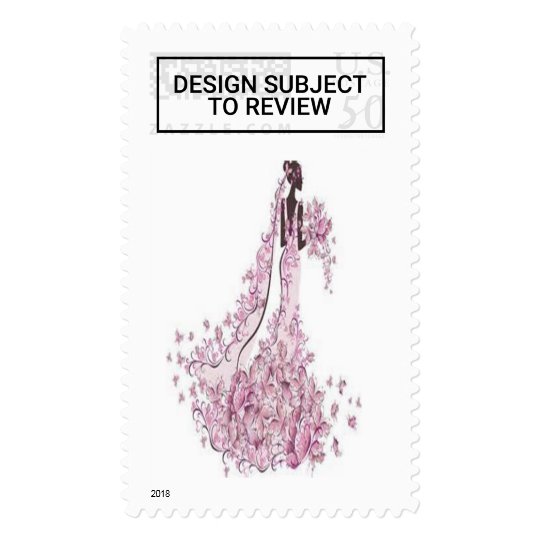Wedding Bridal Shower Postage Stamps Custom Stamp Zazzle Com