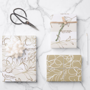 Wedding, Bridal Shower Wrapping Paper Set