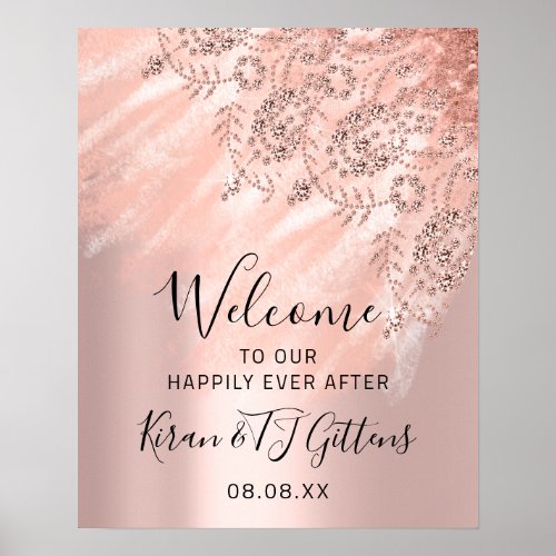 Wedding Bridal Welcome Rose Dress Royal Sweet 16th Poster