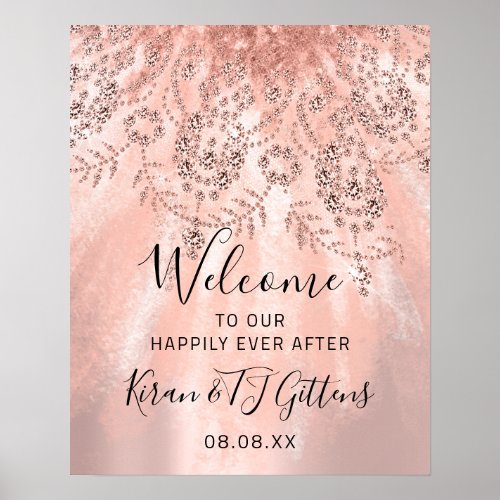 Wedding Bridal Welcome Rose Dress Royal Sweet 16th Poster