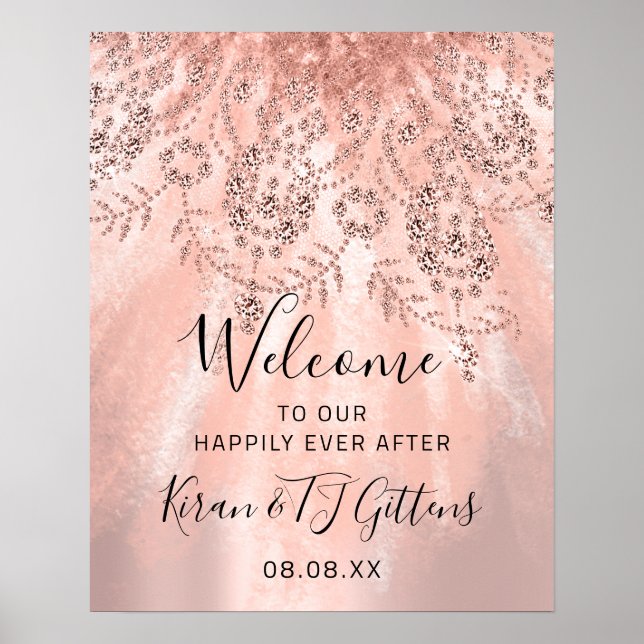 Wedding Bridal Welcome Rose Dress Royal Sweet 16th Poster (Front)