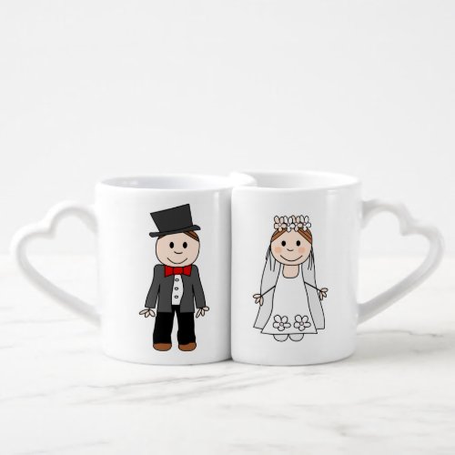 weddingbride and groomedit back text coffee mug set