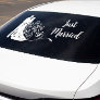 Wedding Bride and Groom Just Married Car Suv Window Cling