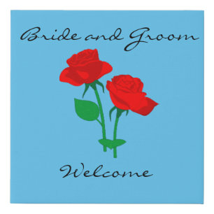 Wedding Bride and Groom Sign