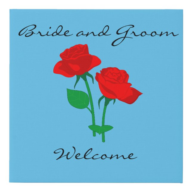 Wedding Bride and Groom Sign (Front)