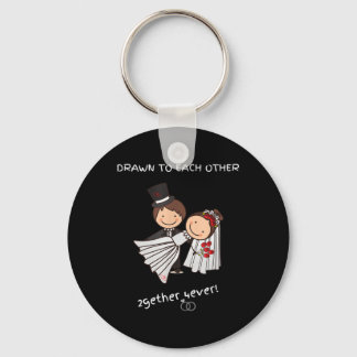 Wedding Bride And Groom Together Forever Keychain