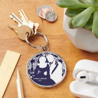 Wedding Bride and Groom you choose Color Key Chain