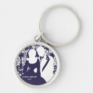 Wedding Bride and Groom you choose Color Key Chain