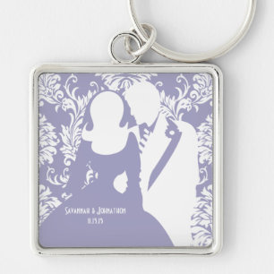 Wedding Bride and Groom you choose Color Key Chain