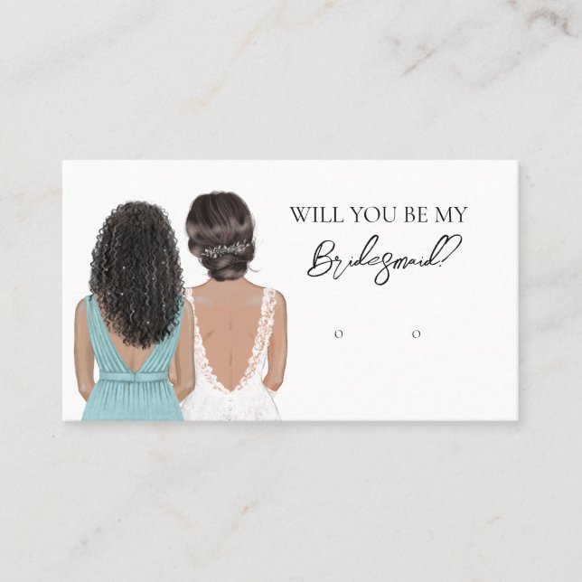 Wedding Bride Bridesmaid Earring Display Card (Front)