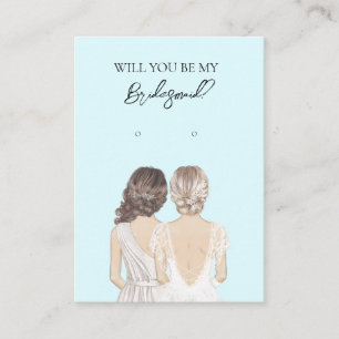 Wedding Bride Bridesmaid Earring Display Card