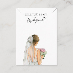 Wedding Bride Bridesmaid Necklace Display Card