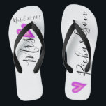 Wedding Bride Flip Flops Personalized Date Name<br><div class="desc">This design was created through digital art. It may be personalized by clicking the customize button and changing the color, adding a name, initials or your favorite words. Contact me at colorflowcreations@gmail.com if you with to have this design on another product. Purchase my original abstract acrylic painting for sale at...</div>
