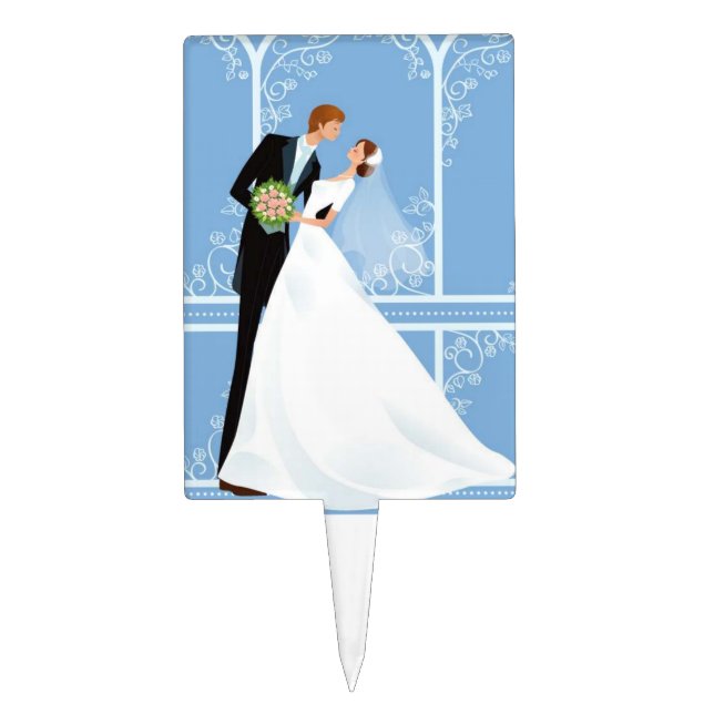 Wedding Bride & Groom Cake Top Cake Topper (Front)