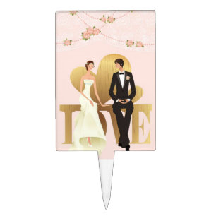 Wedding Bride & Groom Cake Top Topper