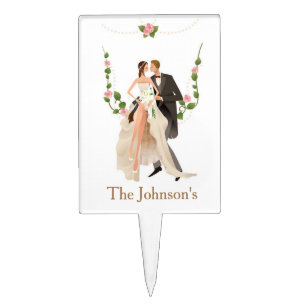 Wedding Bride & Groom Cake Top Topper