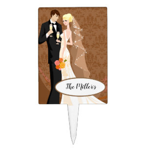 Wedding Bride & Groom Cake Top Topper