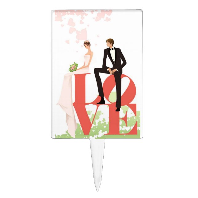 Wedding Bride & Groom Cake Top Topper (Front)