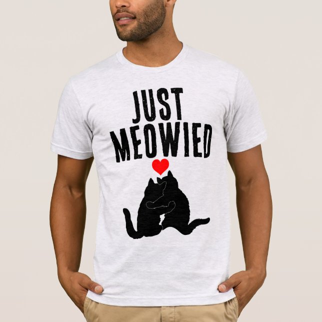 WEDDING BRIDE GROOM CAT T-shirts (Front)