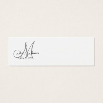 Wedding Bride Groom Date Monogram Profile Card by MonogramGalleryGifts at Zazzle