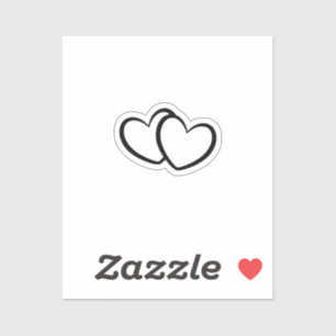 Wedding Bride Groom Double Heart Temporary Tattoo Sticker