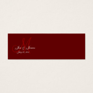 Wedding Bride Groom Monogram Wine Profile Card