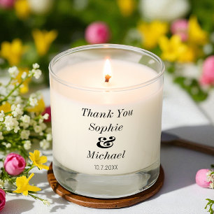 Wedding Bride Groom Names Scented Jar Candle