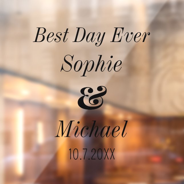 Wedding Bride Groom Newlyweds  Window Cling (Sheet 2)