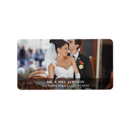 Wedding Bride & Groom Photo Address Labels B